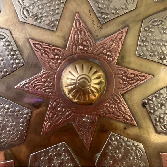 Vintage Rare Middle Eastern Canteen, Drinking Vessel 12" Tall X 7" 3 Tone Copper - Picture 4 of 7